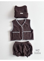 韓国子供服 / 26winter / my bebe / メロベスト / キッズ / 冬服 *XS~XL*