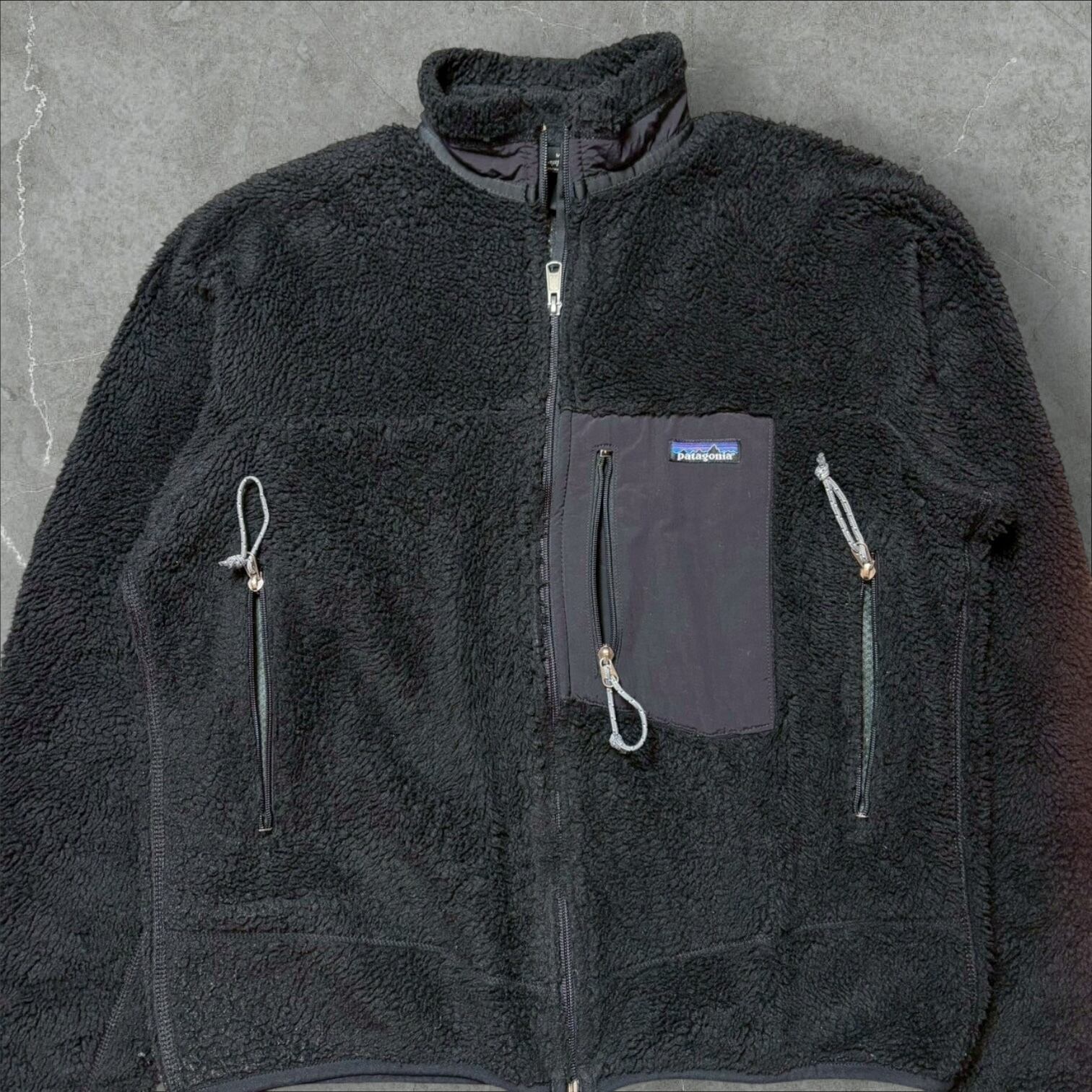 1998's Made in USA Patagonia Retro-X Fleece Jacket Black × Black M