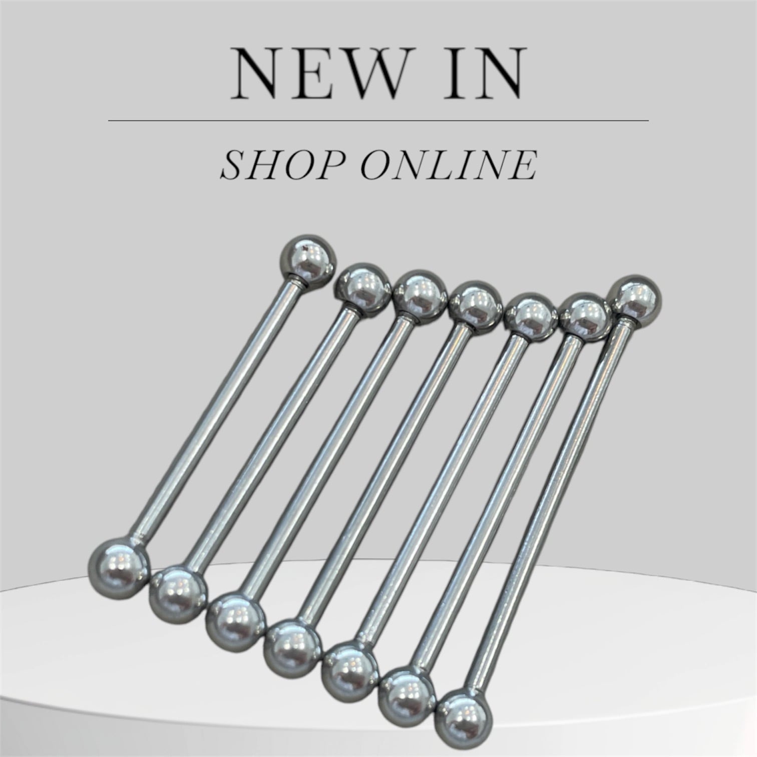 14G ストレートバーベル ロング 20mm〜28mm | ボディーピアス専門店GIN