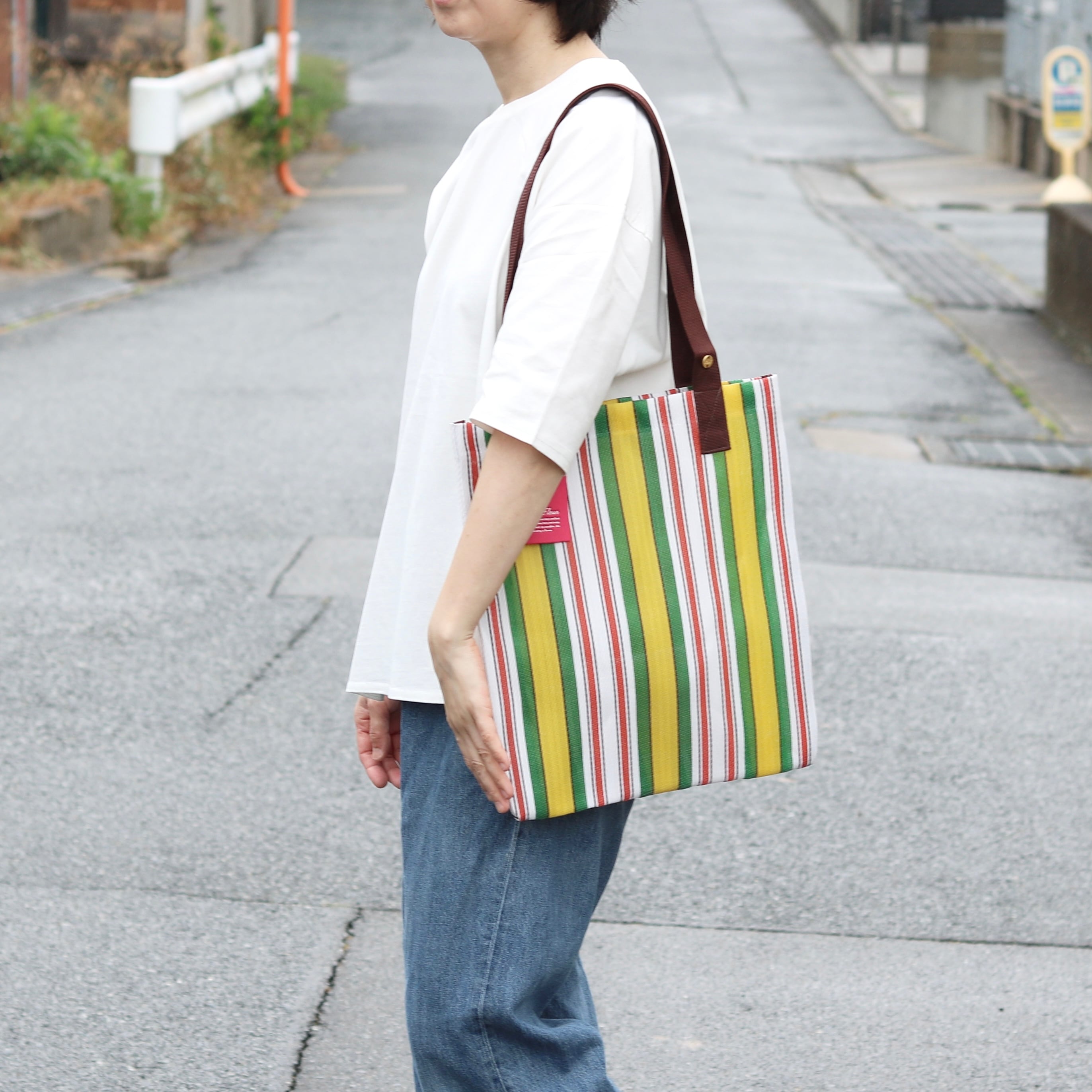 Lila&Fleur ストライプ トートバッグ