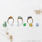 ファセットカットリング orange facet cut millgrain ring A貨翡翠 jd_rg1899