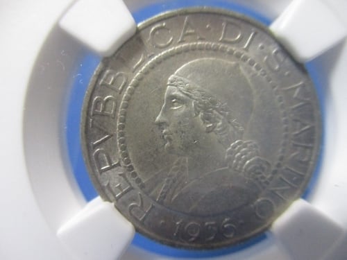 サンマリノ ５センテシミ青銅貨☆1938年／未使用／NGC MS63RB／本物 サンマリノ 5センテシミ青銅貨☆1938年／未使用／NGC MS63RB／本物
