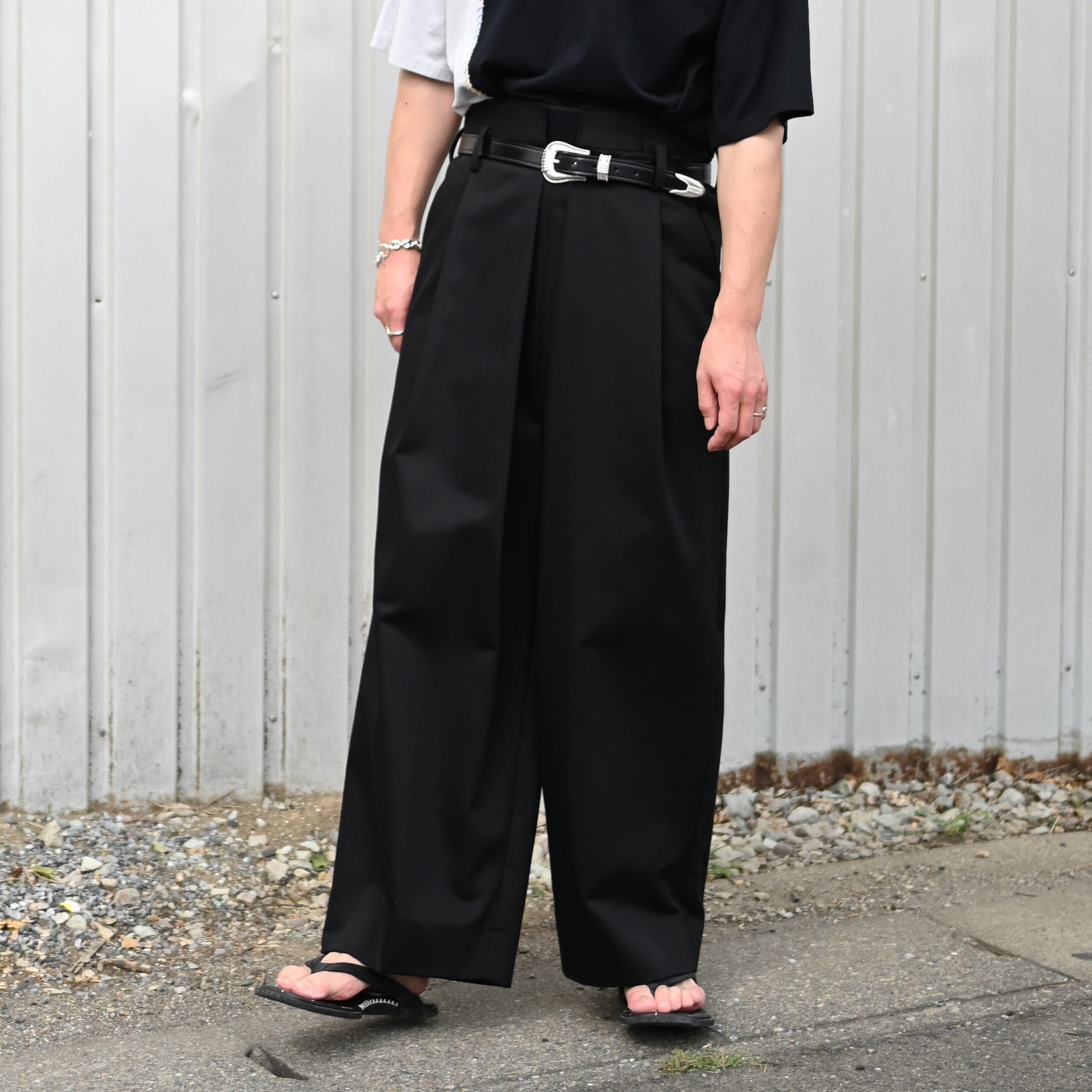 【未使用】Leh(レー)5タックコットンサルエルパンツ/ブラック/2020AW LEH(レー) | GANKO