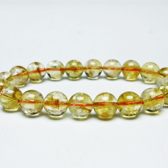 シトリンクォーツ ブレスレット 虹入り 10mm シトリン ブレス 一点物 メール便可 [M便 1/10] 111-46231
