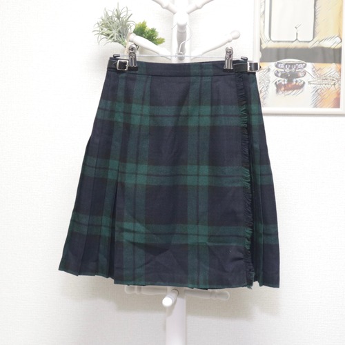 Checked Wrap Skirt Black Watch