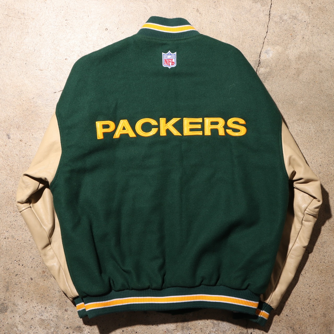 極美品 L NIKE Packers レザー スタジャン ナイキ パッカーズ 緑 90s