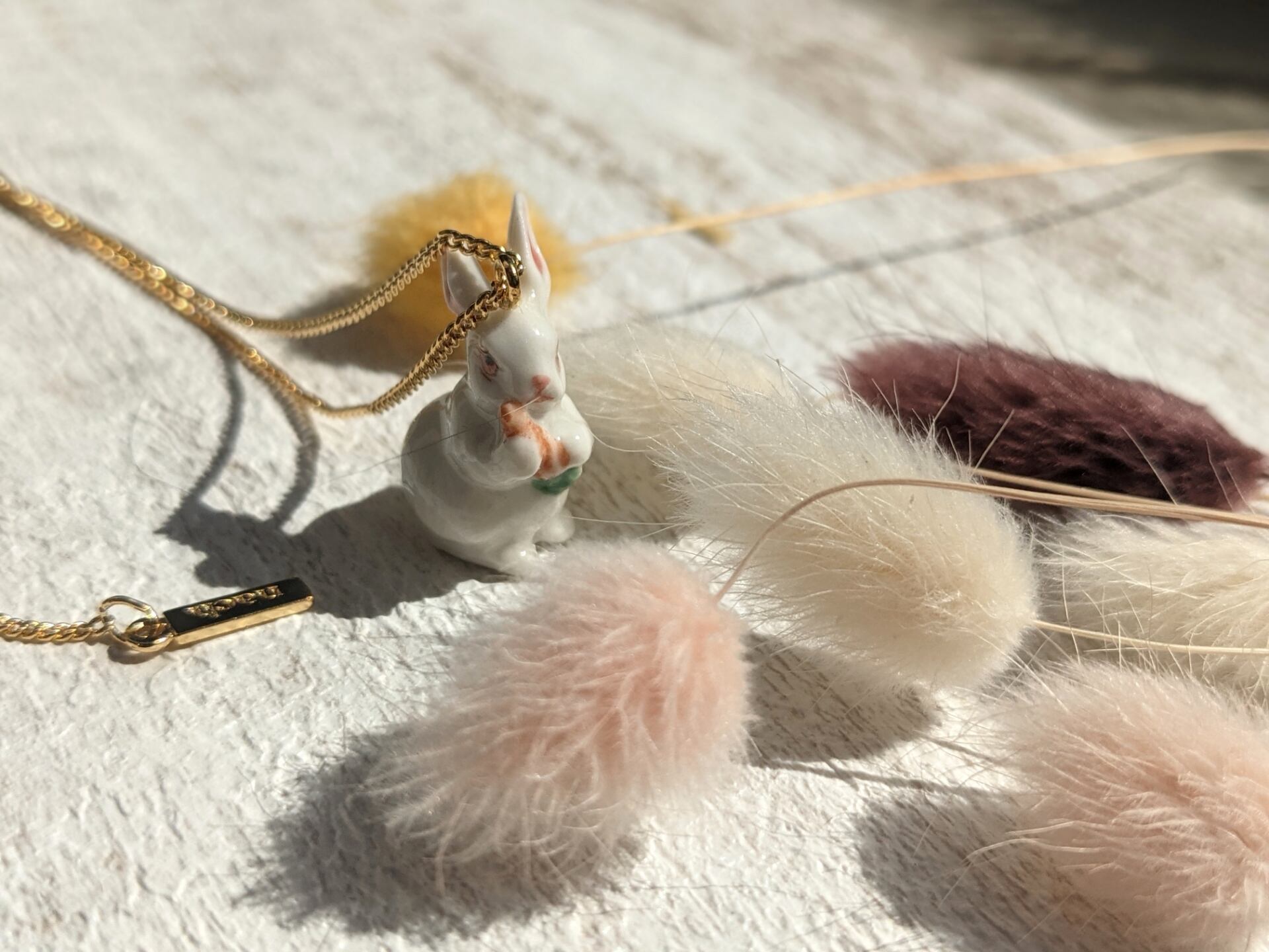 【Nach】 mini White rabbit necklace
