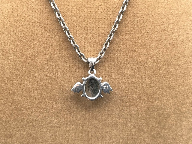 【天使シリーズ】シルバーペンダントトップ（ガーデンクォーツ）