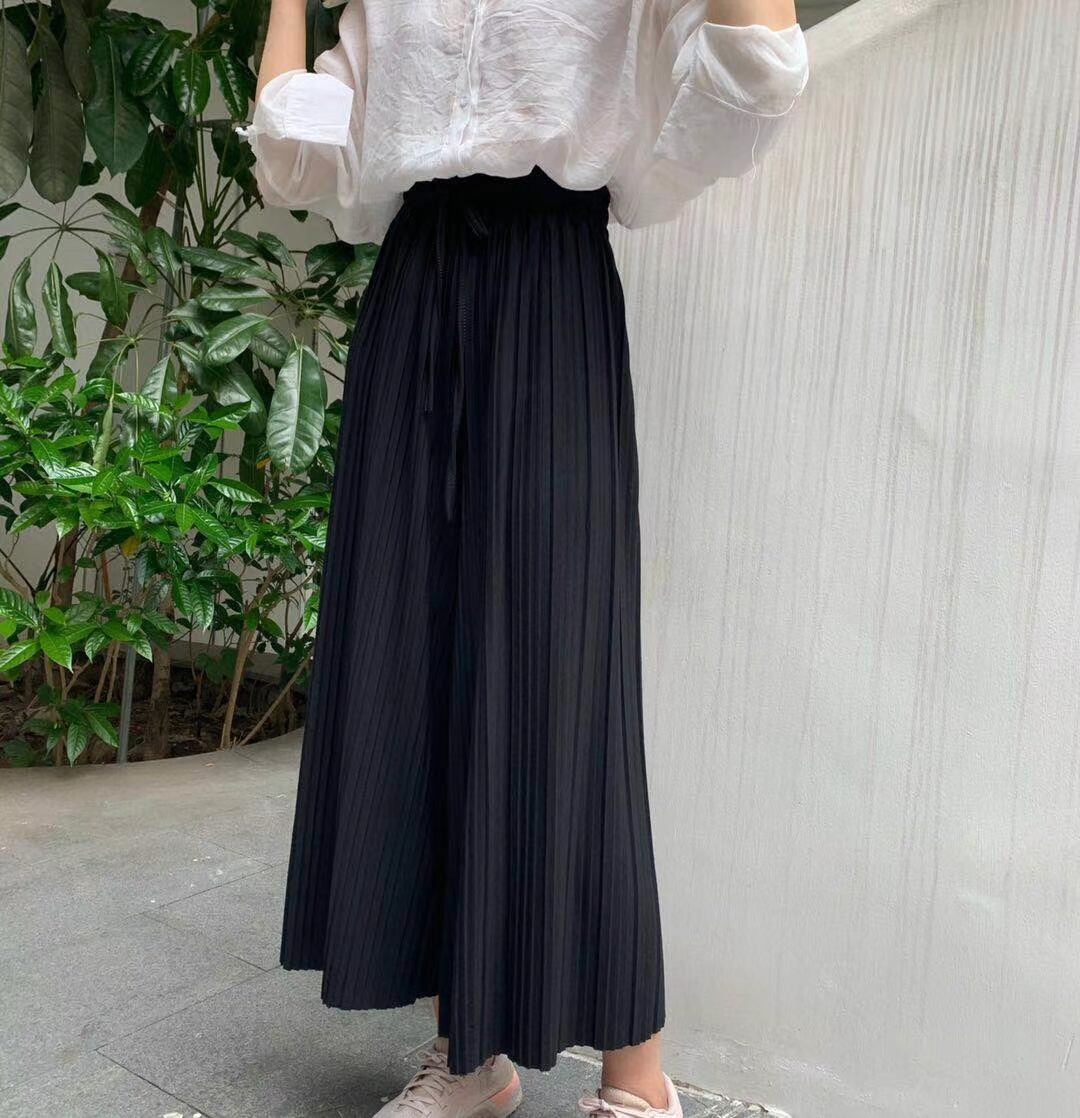 ウエストリボンプリーツガウチョパンツ　　AJ−22003-1669-1