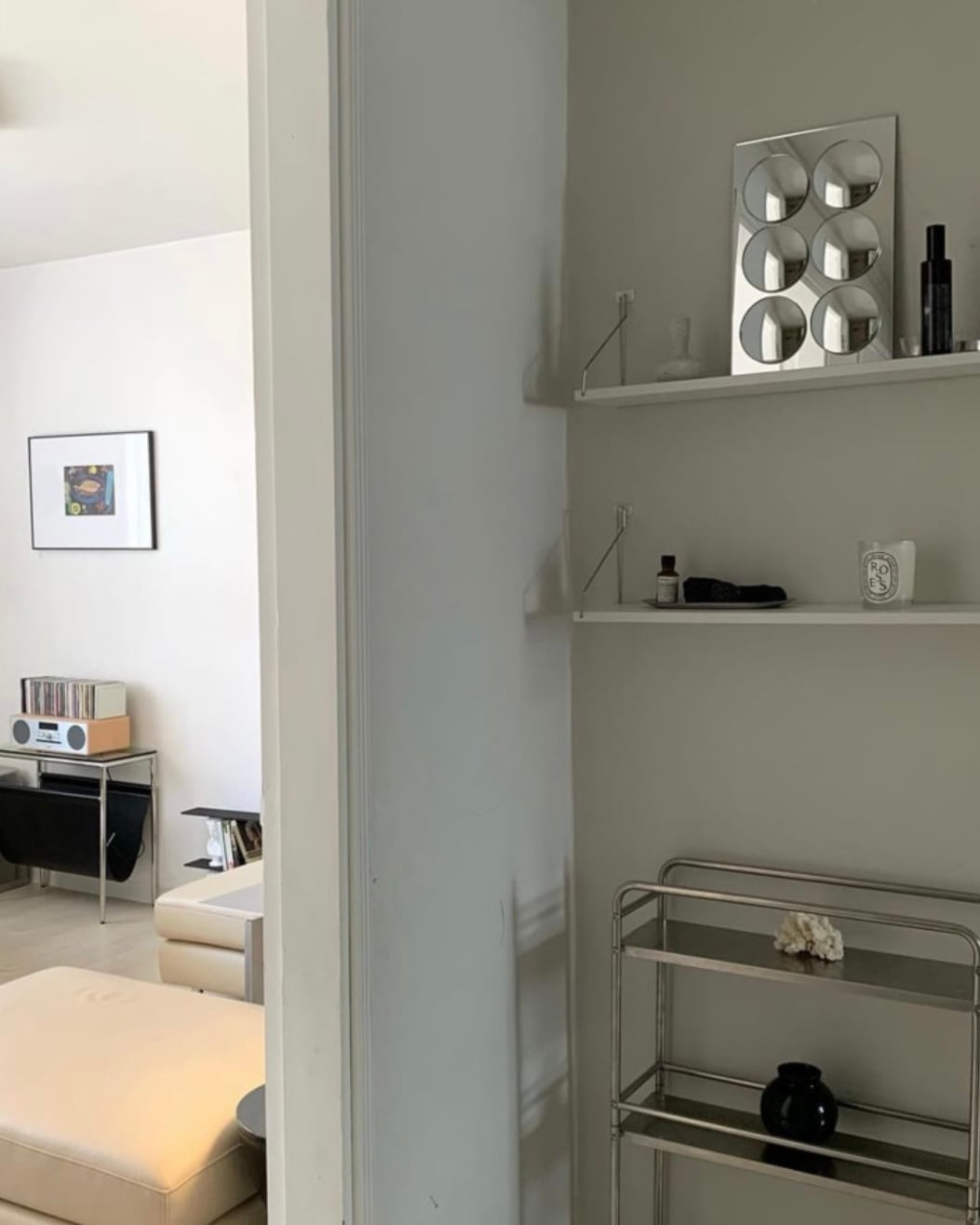 midcentury mirror / ミッドセンチュリー ミラー シルバー