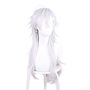 【在庫のみ】コスプレウィッグ 葛葉 ホワイト シルバー 耐熱 ウィッグ 80cm かつら wig cosplay 撮影 祭り