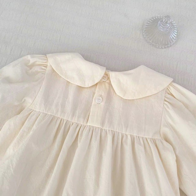 【取寄】レースフラワーワンピース付きのレイラードロンパース