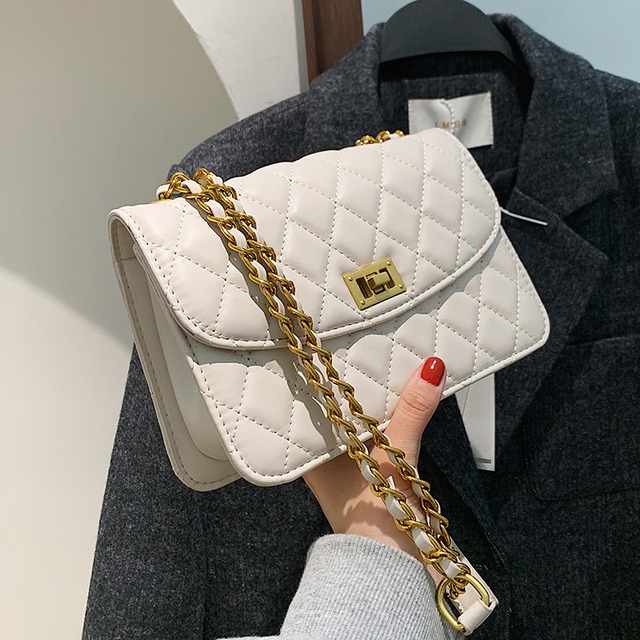 チェーン シングル スクウェア メッセンジャーバッグ 手作りハンドバック9123379501