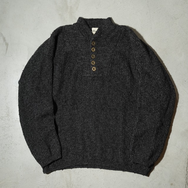 90's Eddie Bauer henry neck command knit sweater[L]