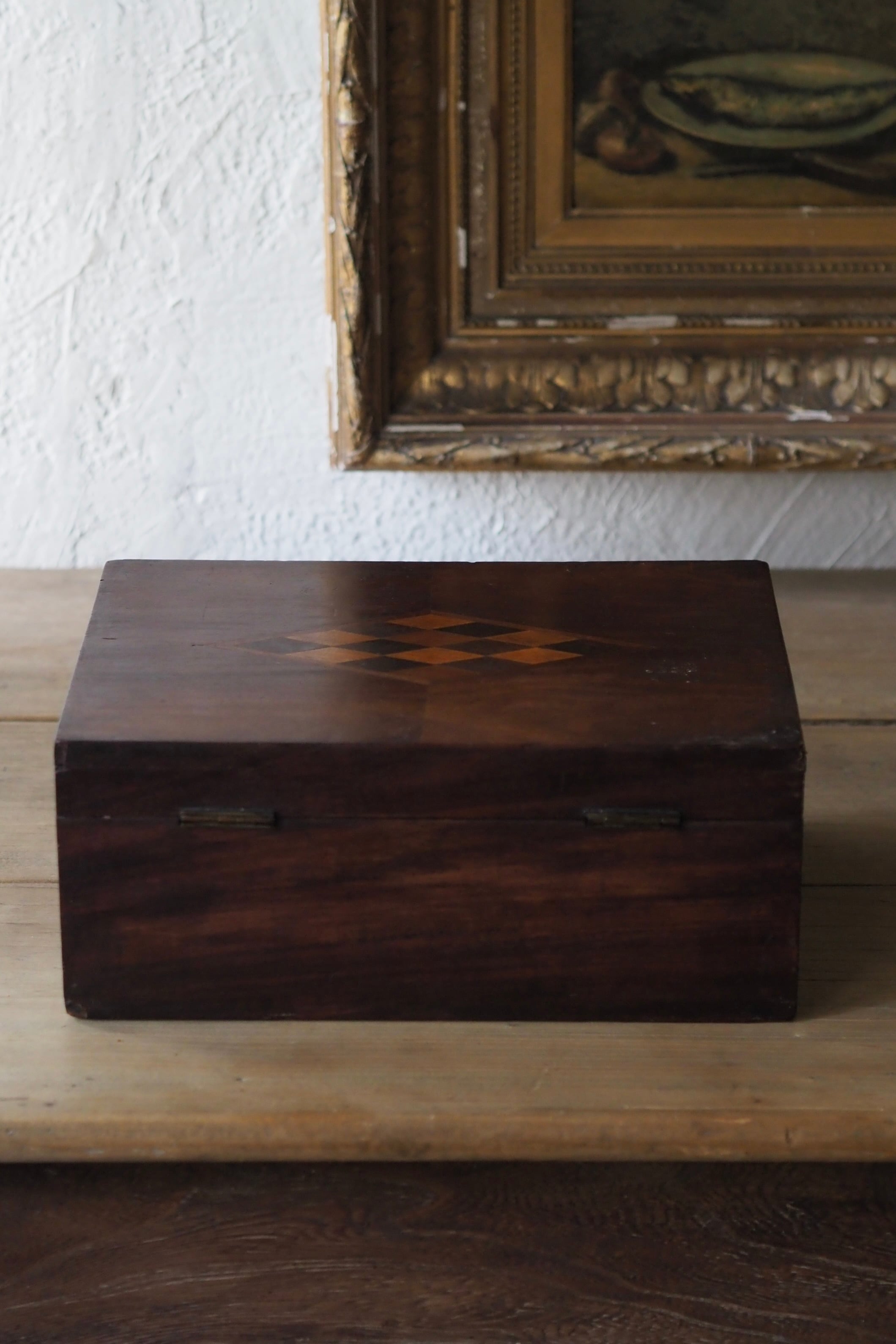 マホガニー製の仕舞い木箱-antique mahogany box | アンティーク