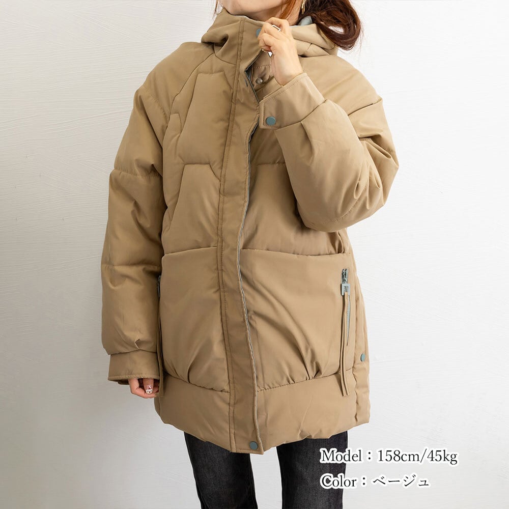 中綿 ダウンジャケット レディース 秋冬 アウター 防寒 おしゃれ きれいめ 大人 かわいい 通勤 通学 オフィス ビジネス ブルゾン エコダウン 大人可愛い 大人女子