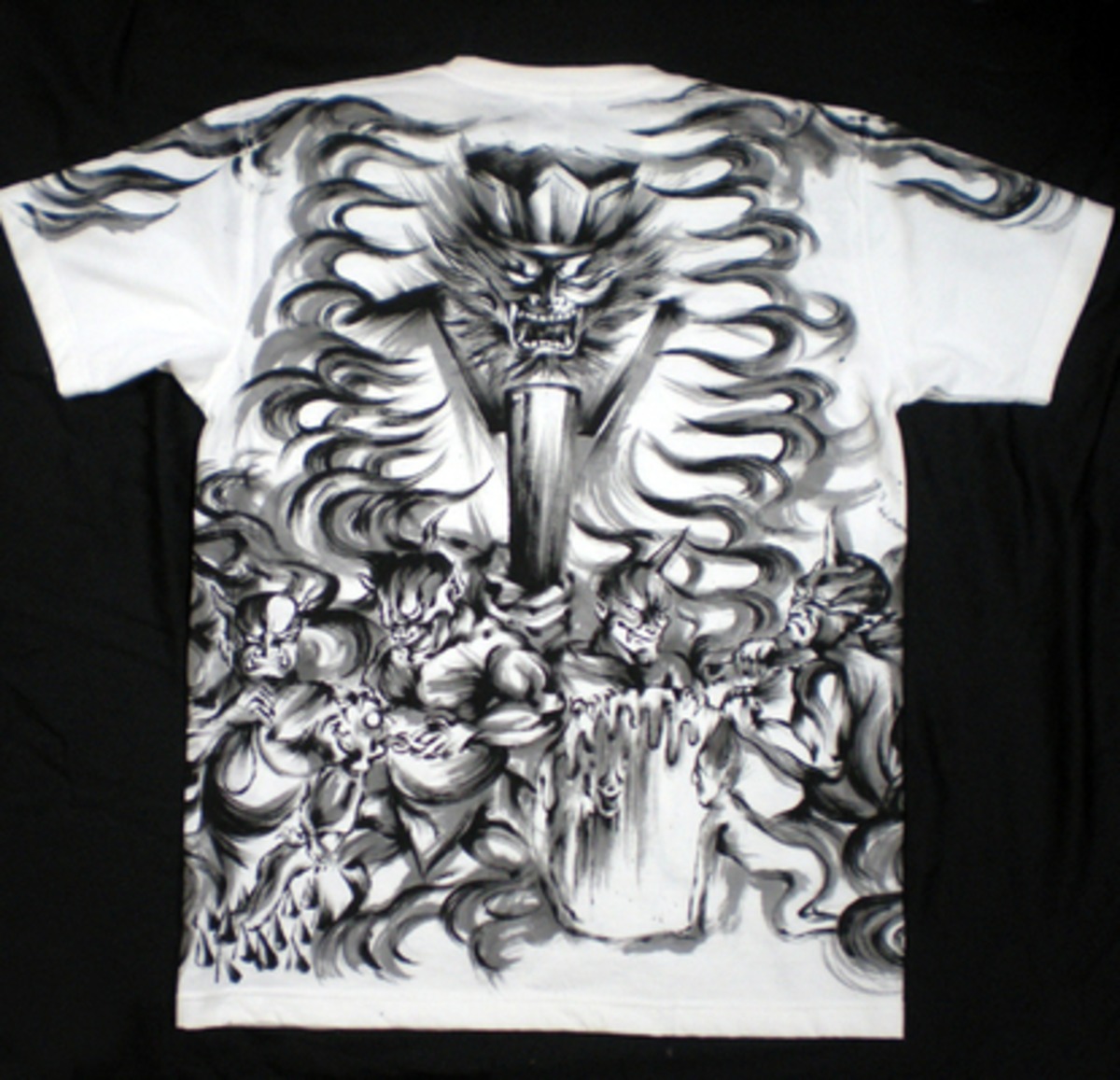 閻魔大王-白- | 手描きTシャツ羽吹和家