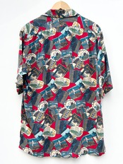 90s Ralph Lauren S/S OPEN COLLAR SHIRT Size M
