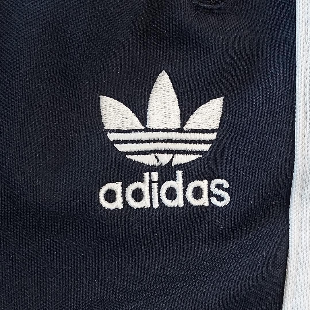 adidas アディダス トラックパンツ 古着 刺繍 2XL 紺 白 16488 | fuufu