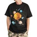 THE PLANETS Tシャツ 宇宙 グラフィック 半袖 ブラック プリントT スペース デザインT メンズ L 040094