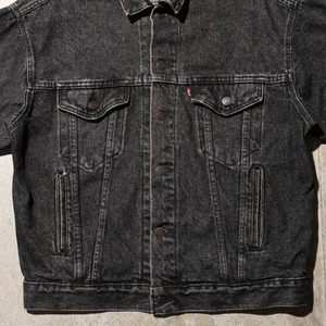 極美品 M 90s Levi’s 70507-4858 先染め ブラック デニム ジャケット リーバイス
