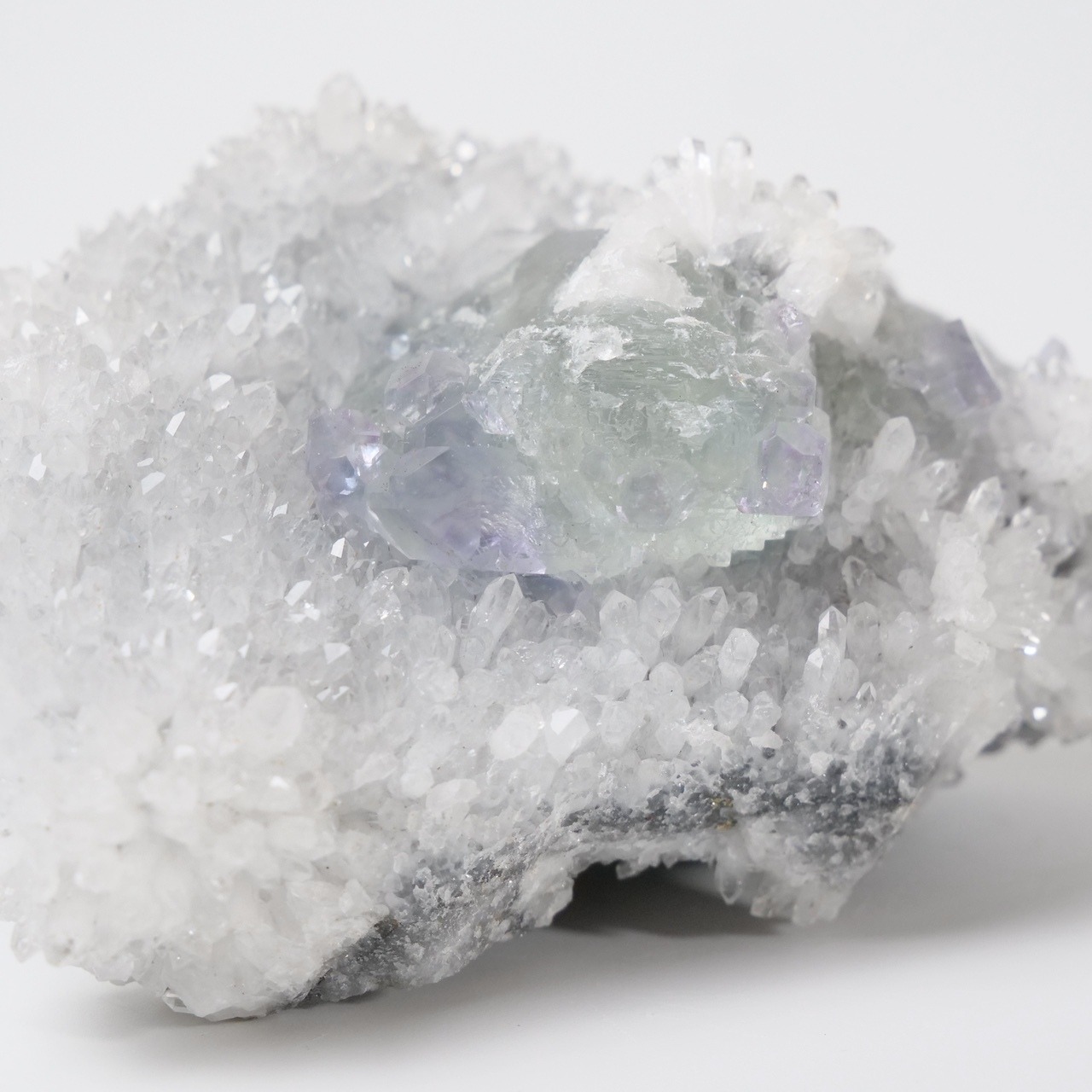 福建省産 フローライト / クォーツ / 原石 標本 【A_4】