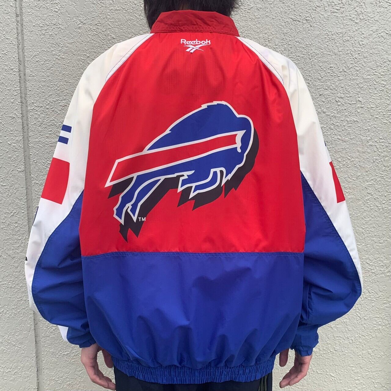 90s リーボック Reebok NFL ナイロン プルオーバー ジャケット 赤