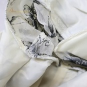 社交ダンス 衣装 Sekine セキネ ドレス ワンピース ホワイト系 花 花柄 透け感 上品 華やか かわいい ダンス衣装 イベント ステージ 白 黒 おしゃれ レース 練習 レッスン パーティーブラック系