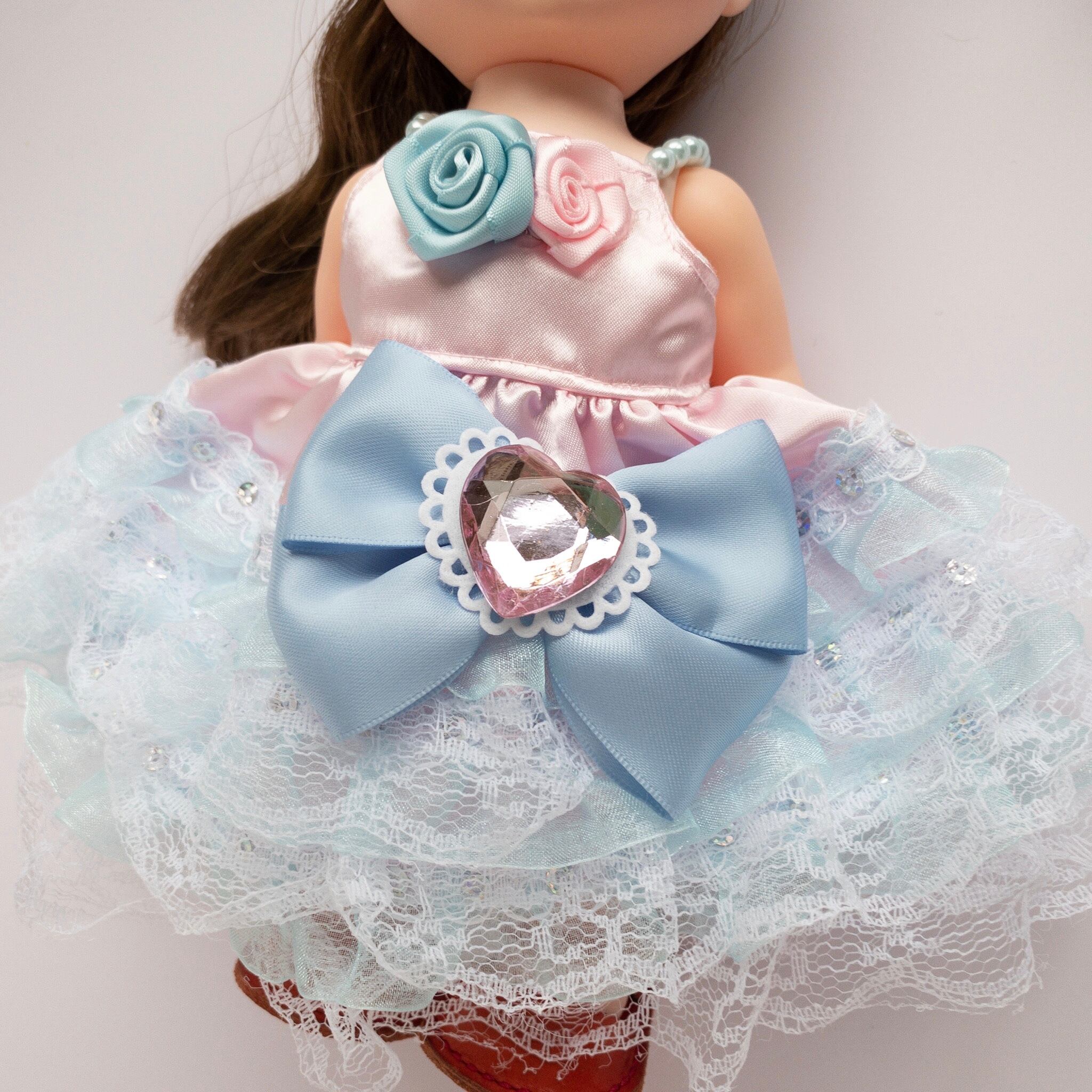 パーティードレス(ピンク水色)メルちゃんソランちゃん服 | Pay ID