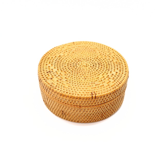 モチーフ入り円型小物入れ　Φ15cm