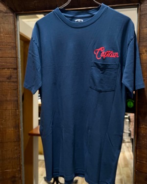 CAPTAIN FIN CLOTHING CHAIN POCKET SS TEE DNVY M size