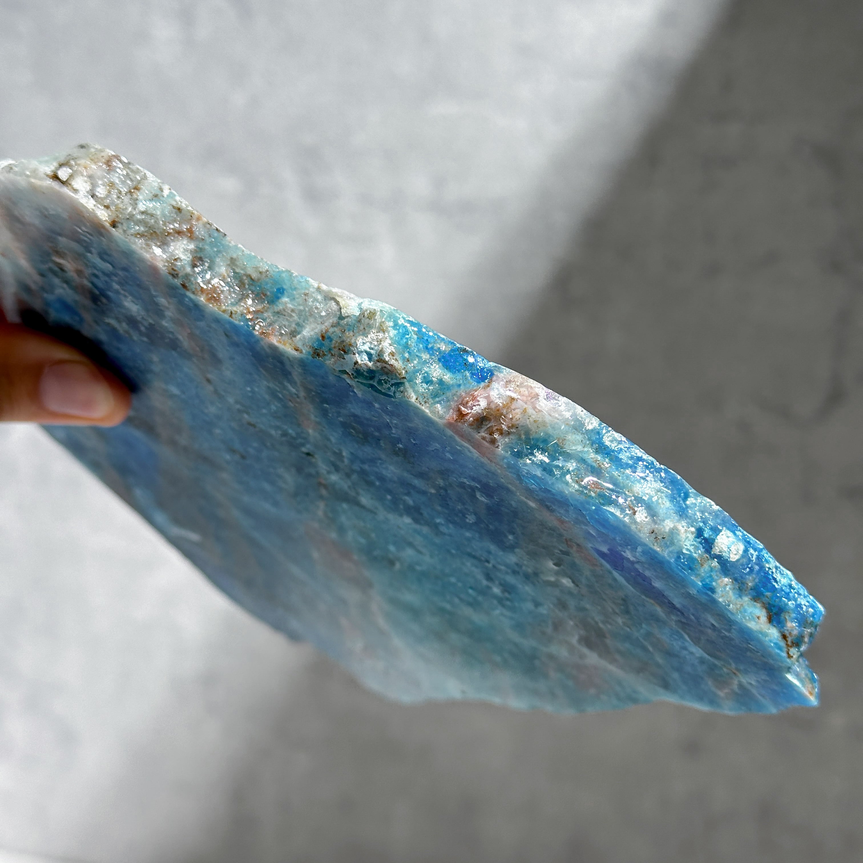台座付き◎ブルーアパタイト スライス 03◇ Blue Apatite ◇ 天然石