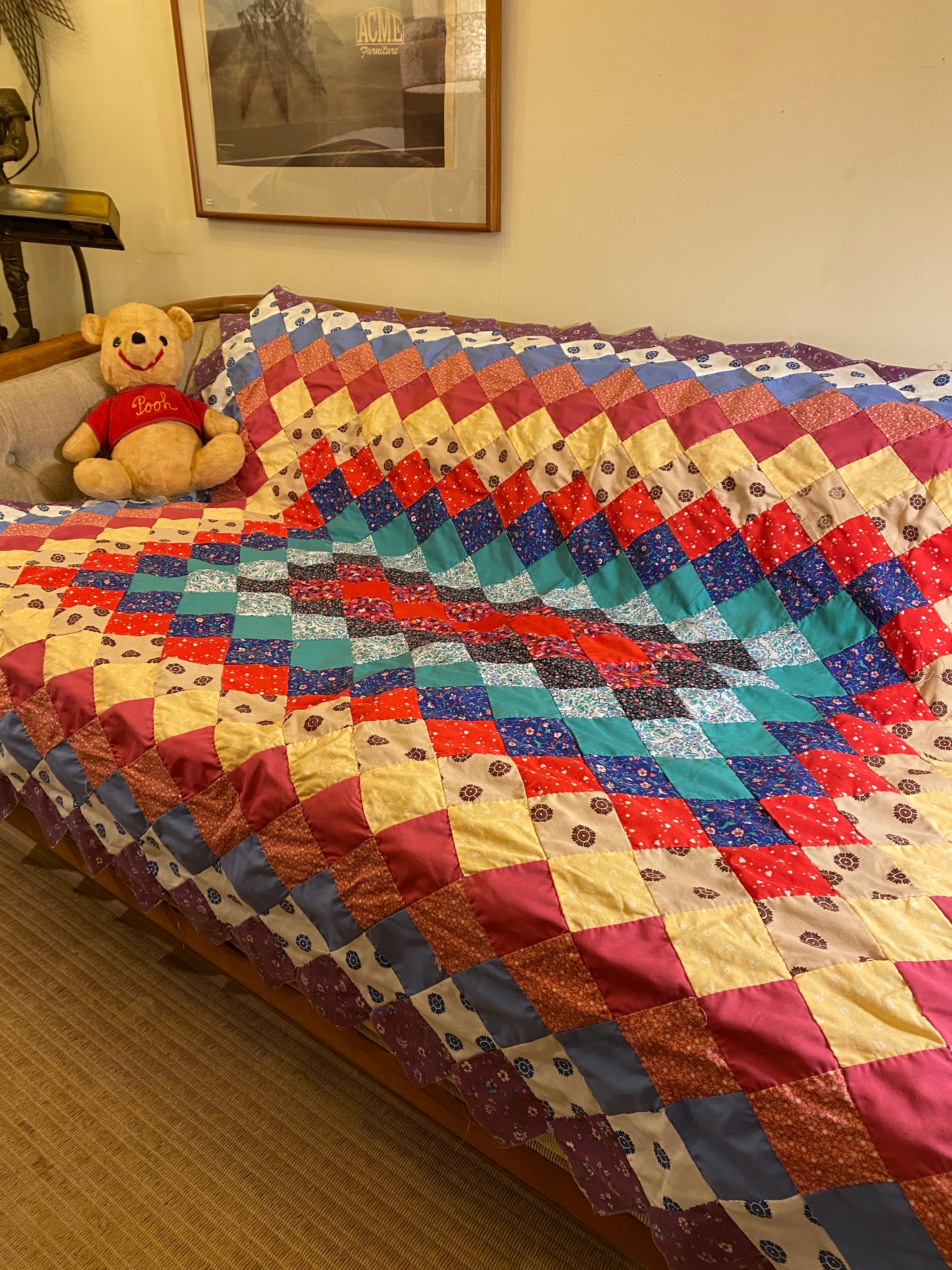 Antique Patchwork Quilt Top Cloth ②