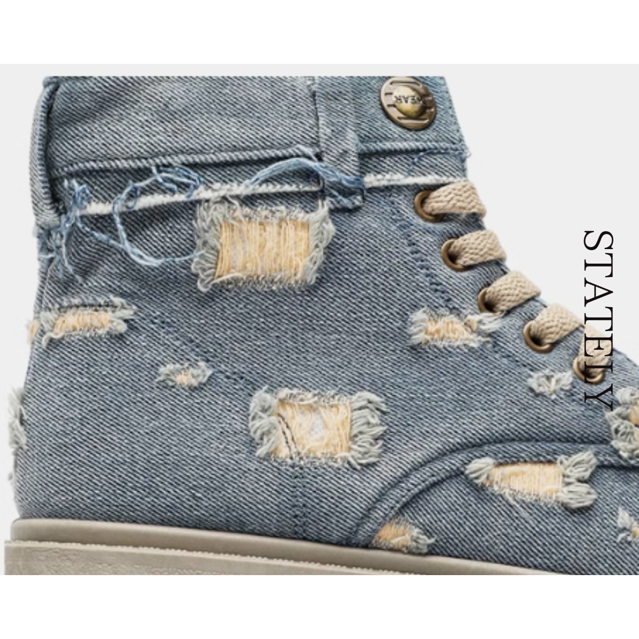 ダメージデニム ボリュームショートブーツ/2color_S12・画像9