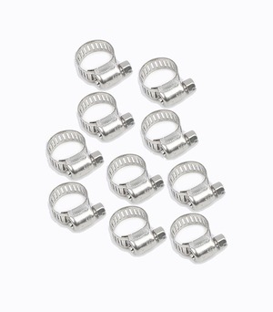 【在庫処分】【A-Flat】ホースバンド ステンレス 10個セット (304ステンレス（SUS304） 8-12mm)