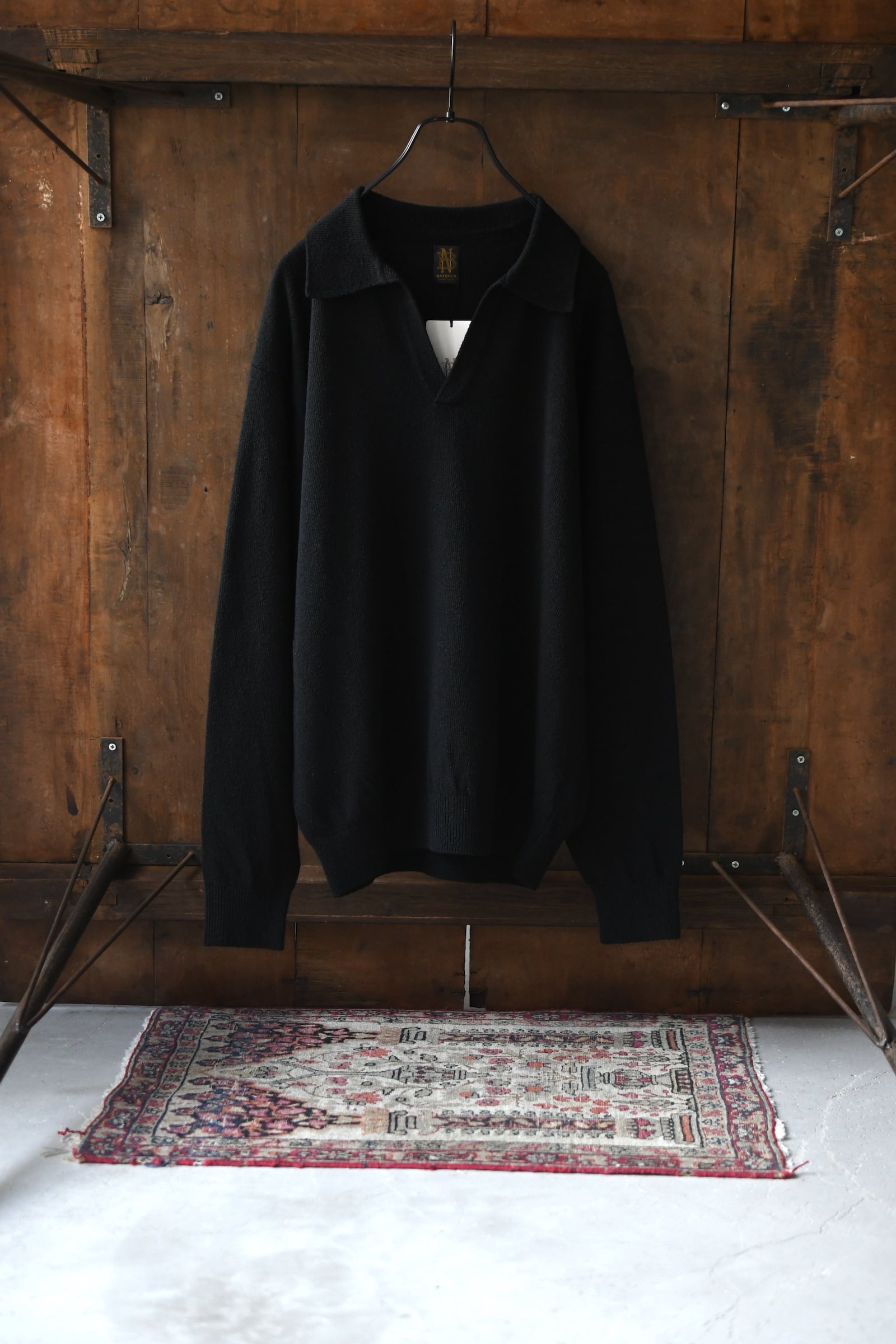 トップス BATONER ALASHAN CASHMERE T-KNIT BATONER / ALASHAN CASHMERE T-KNIT (GRAY) | nariwai