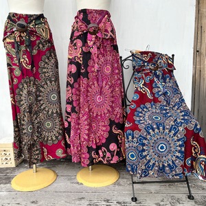 カラフルボタニカルフラワー2wayスカート