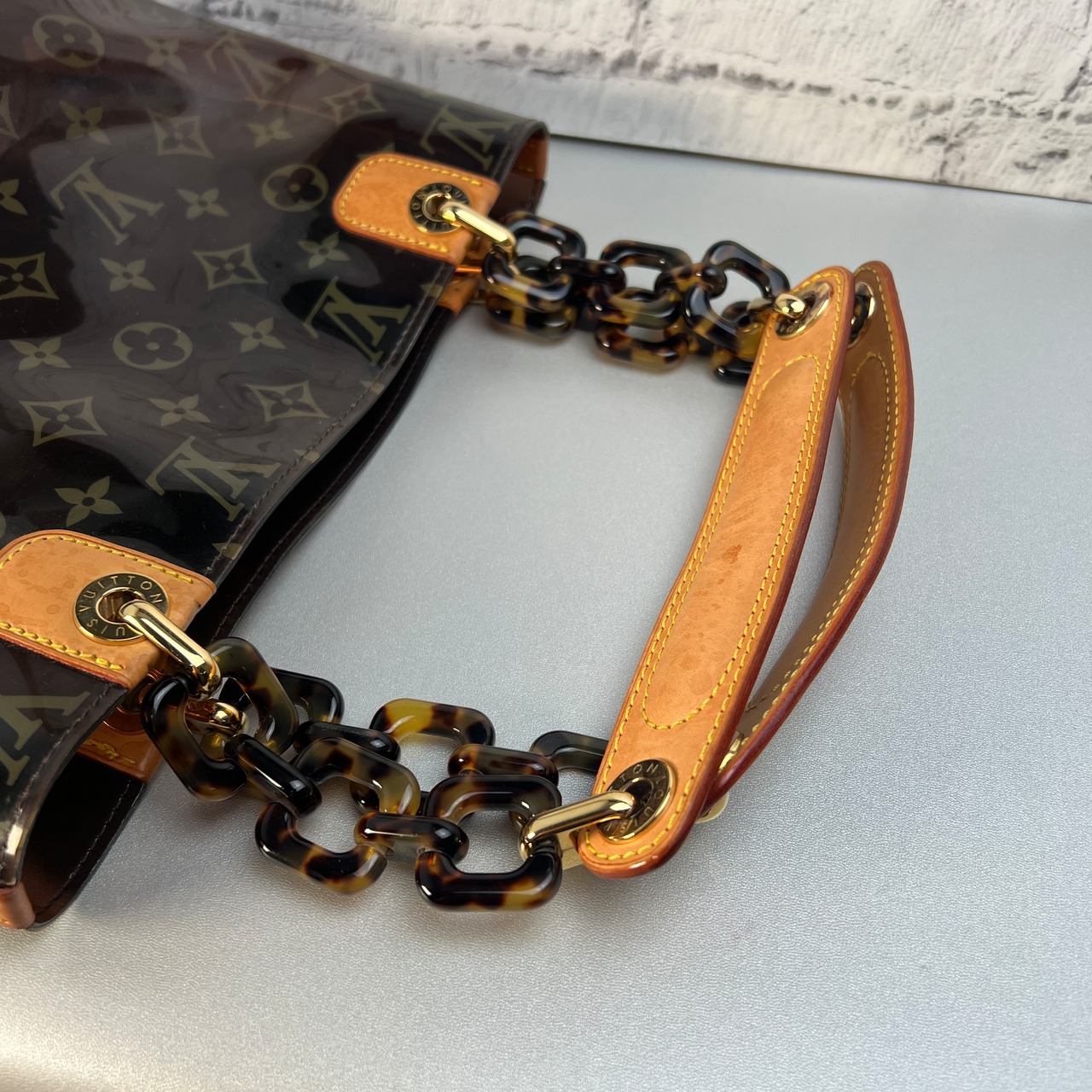 LOUIS VUITTON ルイヴィトン クルーズライン カバ・アンブルＰＭ  ハンドバッグ ブラウン A-9530