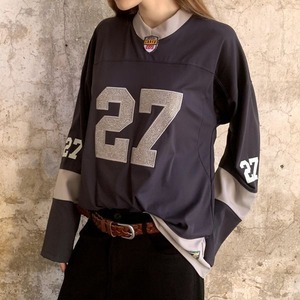 Bi-color Number Pullover 501773