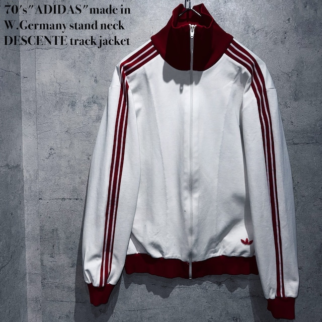70's"ADIDAS"made in W.Germany stand neck DESCENTE track jacket