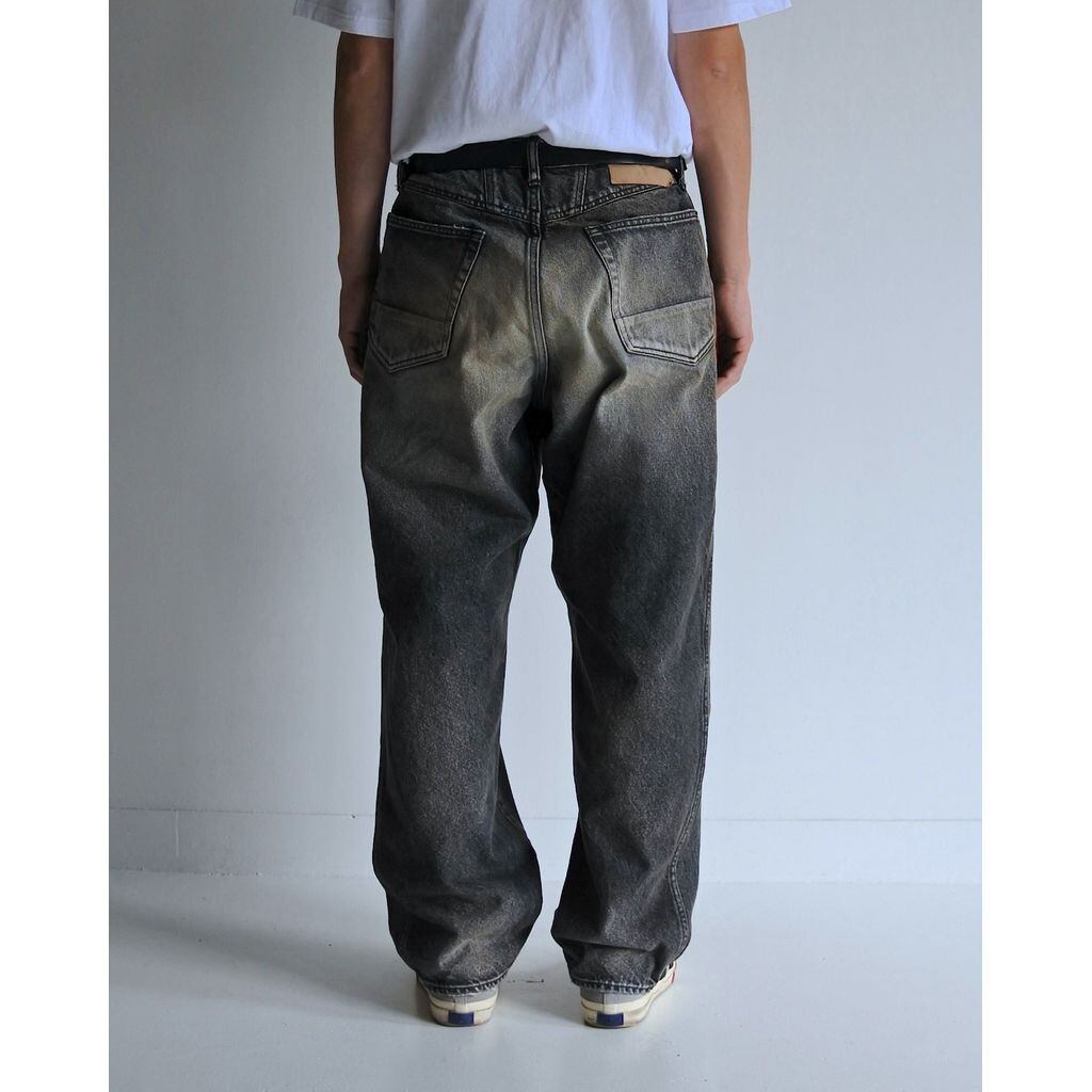ANACHRONORM FRONT YORK REMAKED DENIM PANTS BLACK (REMAKE