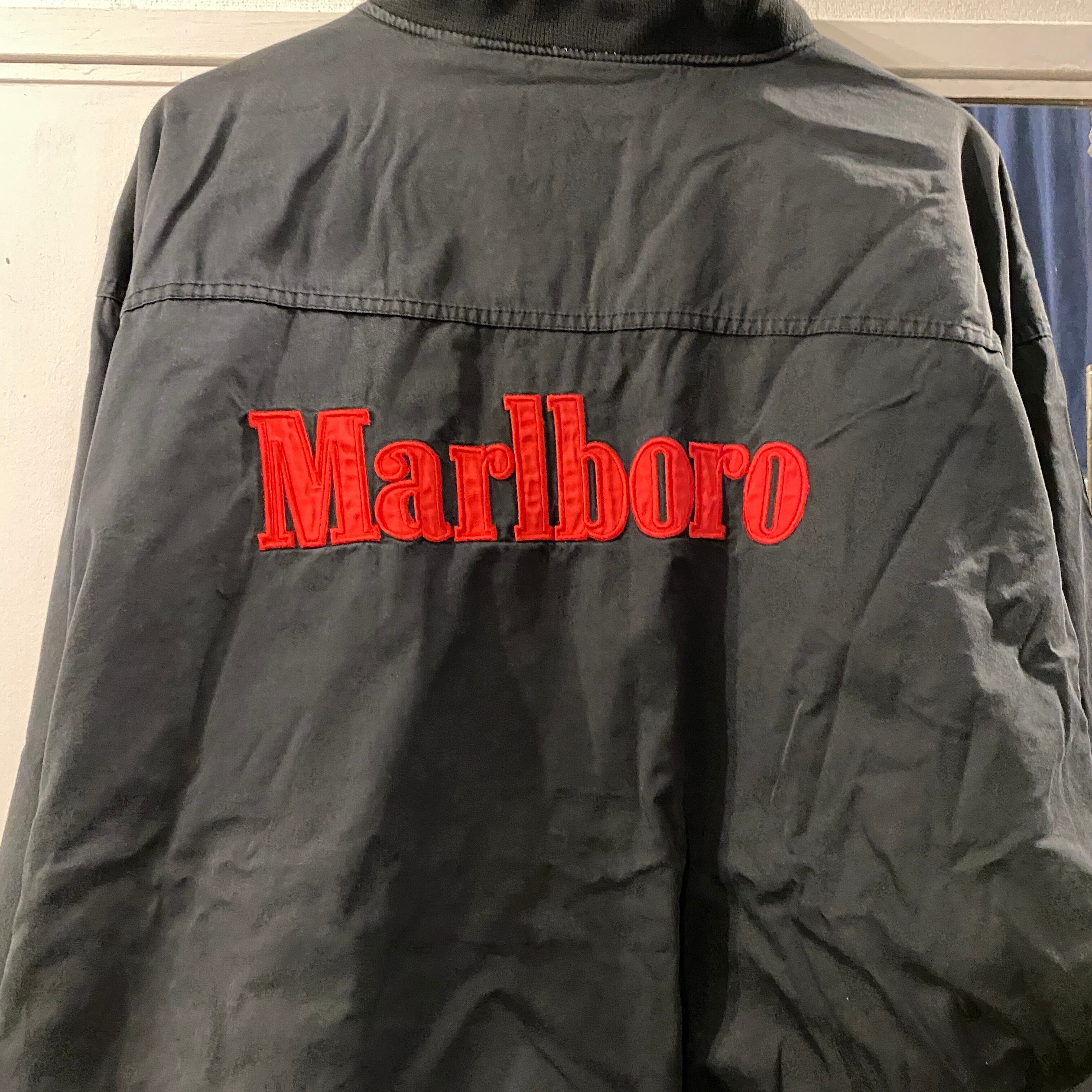 ビンテージ 90年代 マルボロ ロゴ刺繍 リバーシブルジャケット XL