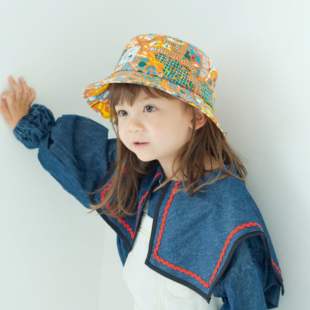 美品 バーバリー バケットハット Kids 54cm Lサイズ バケットハット【オレンジ】54cm 全3色 推奨年齢4歳〜8歳 | Ha10