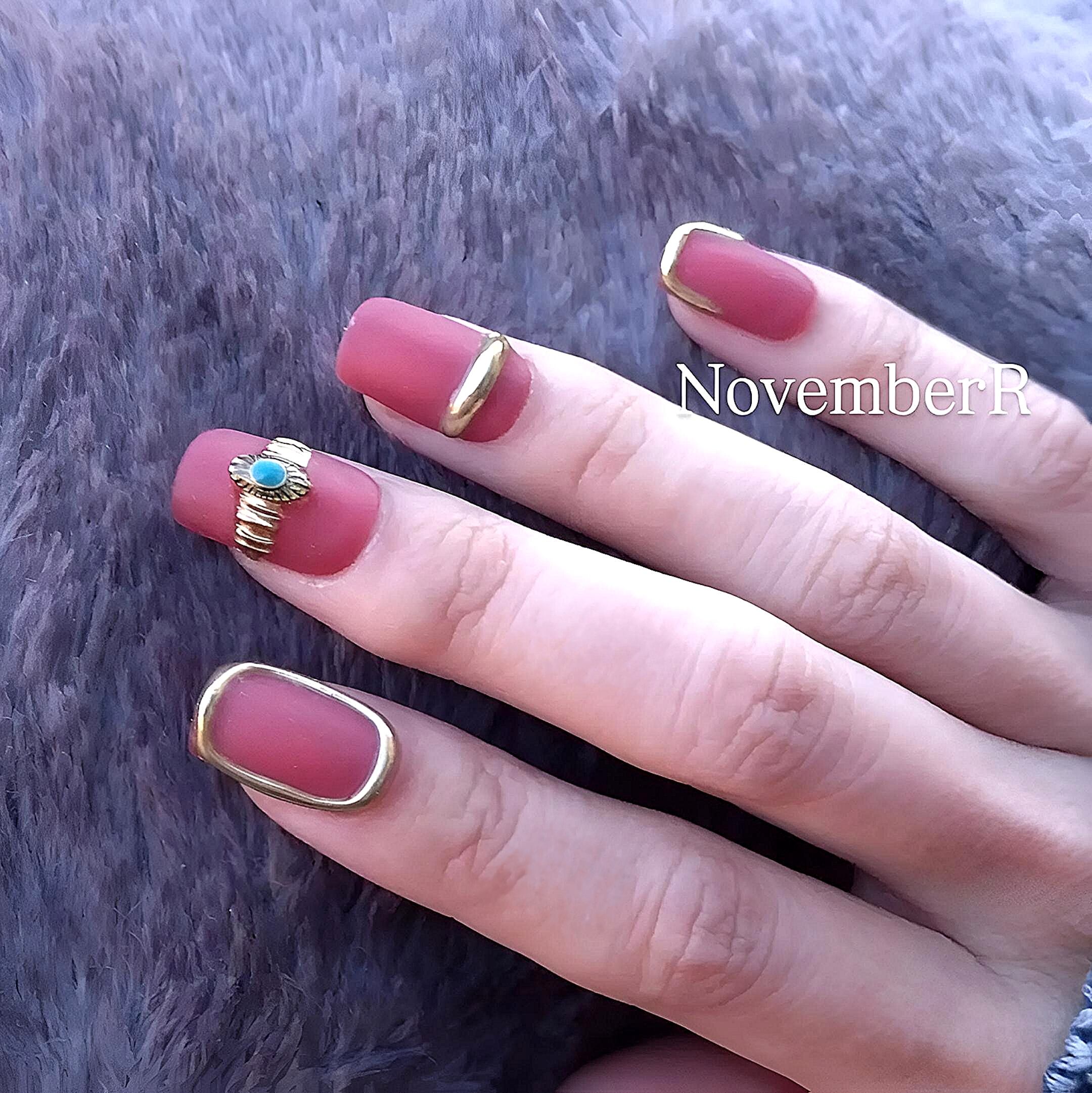 LA576☆ジュエリー秋ネイルチップ | NovemberR 〰️ネイルチップ販売〰️