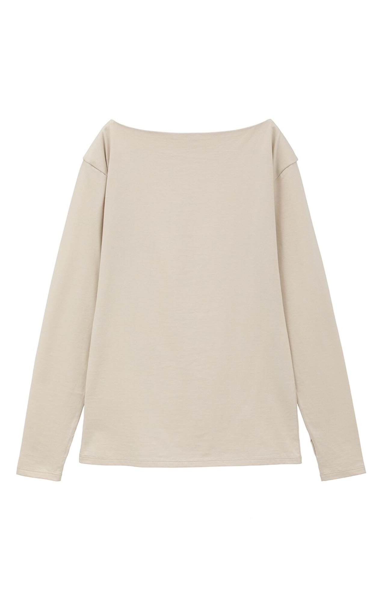 CLANE クラネ　ARRANGE BOAT NECK TOPS BEIGE