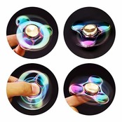 Lumturi ハンドスピナー 指スピナー Hand spinner ストレス解消 集中力を高める 高速回転 子供大人に適用 (S1虹色)