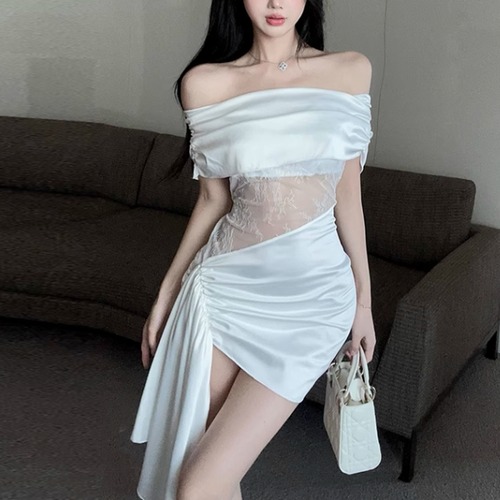 シアーウエストアシメラッフルワンピ ・10464