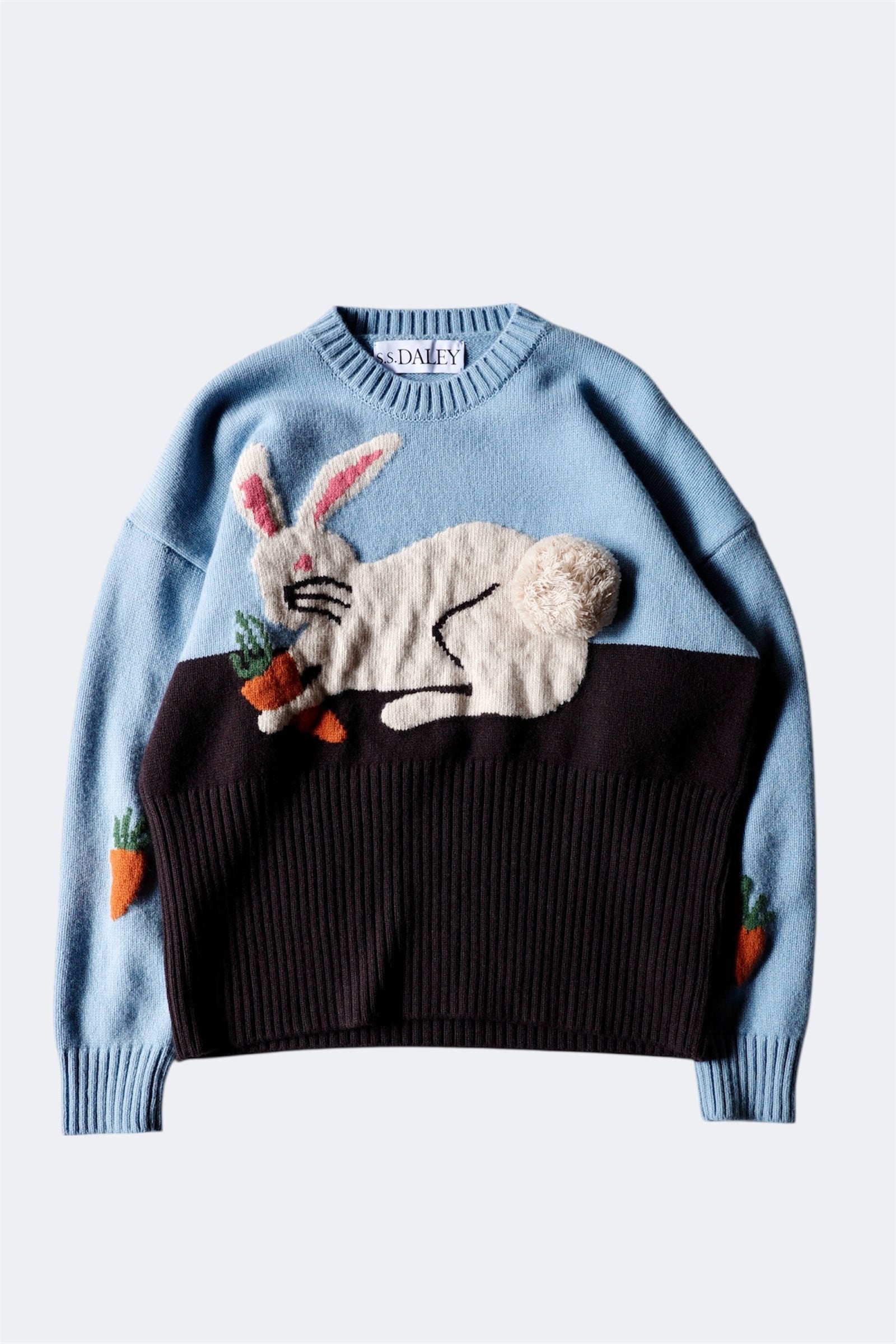 S.S.DALEY【BUNNY CREWNECK -BLUE/WHITE/BROWN-】