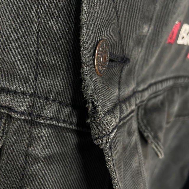 90s Lee リー ブラックデニムジャケット 4つポケットGジャン L 黒