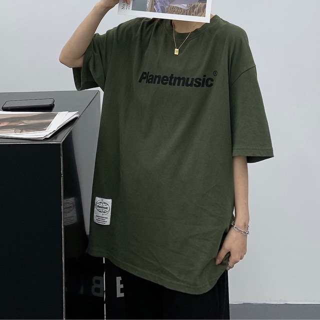 simple english logo loose short sleeve tee　シンプル英字ロゴルーズ半袖ティー　J0761